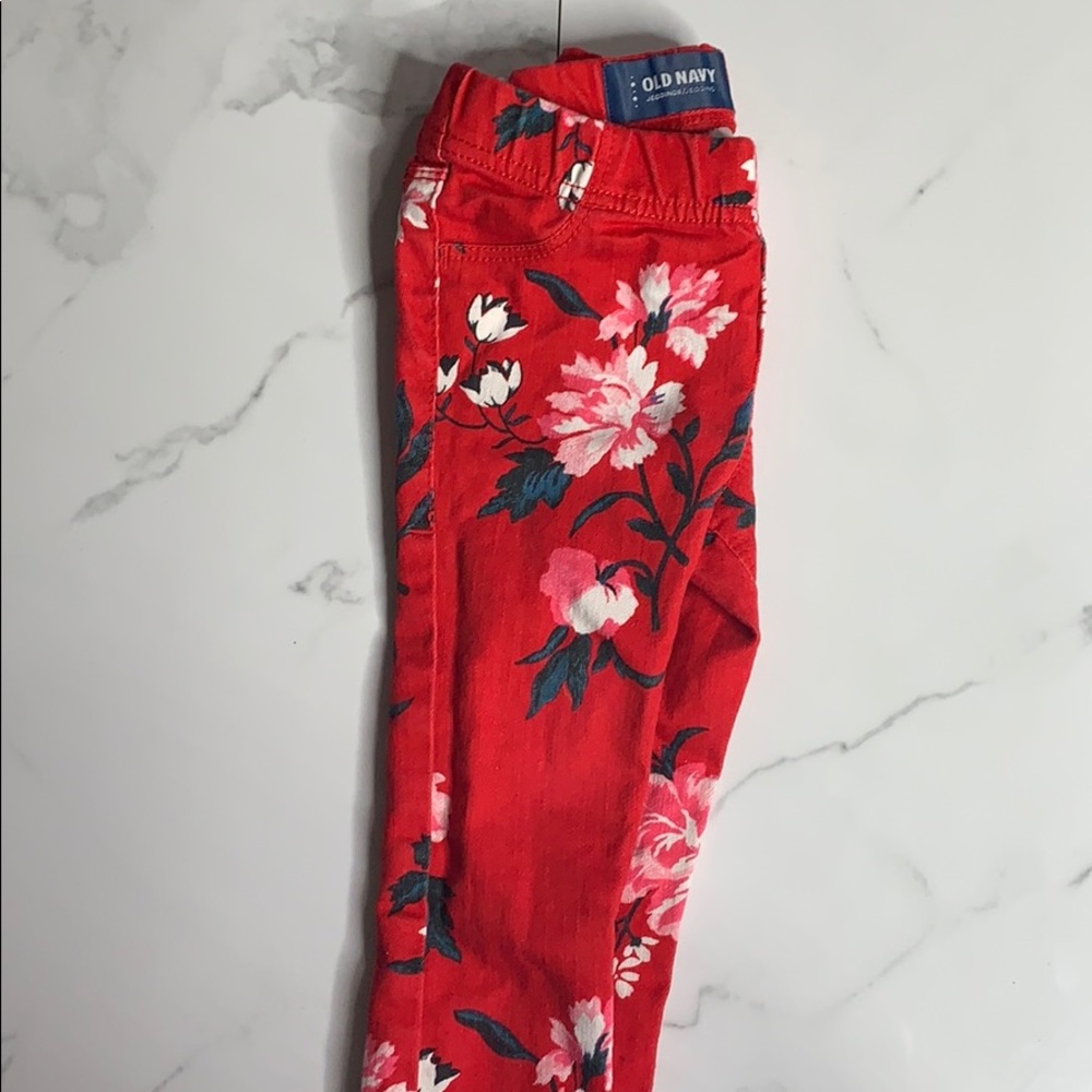Old navy 2T floral jeggings